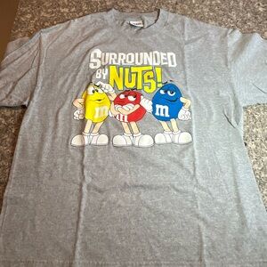 M&M’s Surrounded By Nuts Gray T Shirt No Size Tag (23” armpit to armpit)